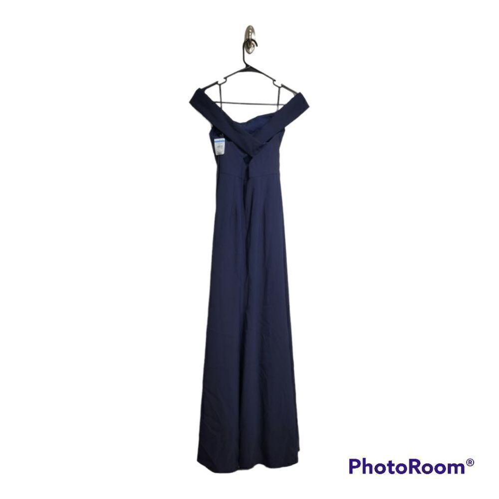 Dessy Collection Off the Shoulder Trumpet Skirt Gown - Picture 3 of 5